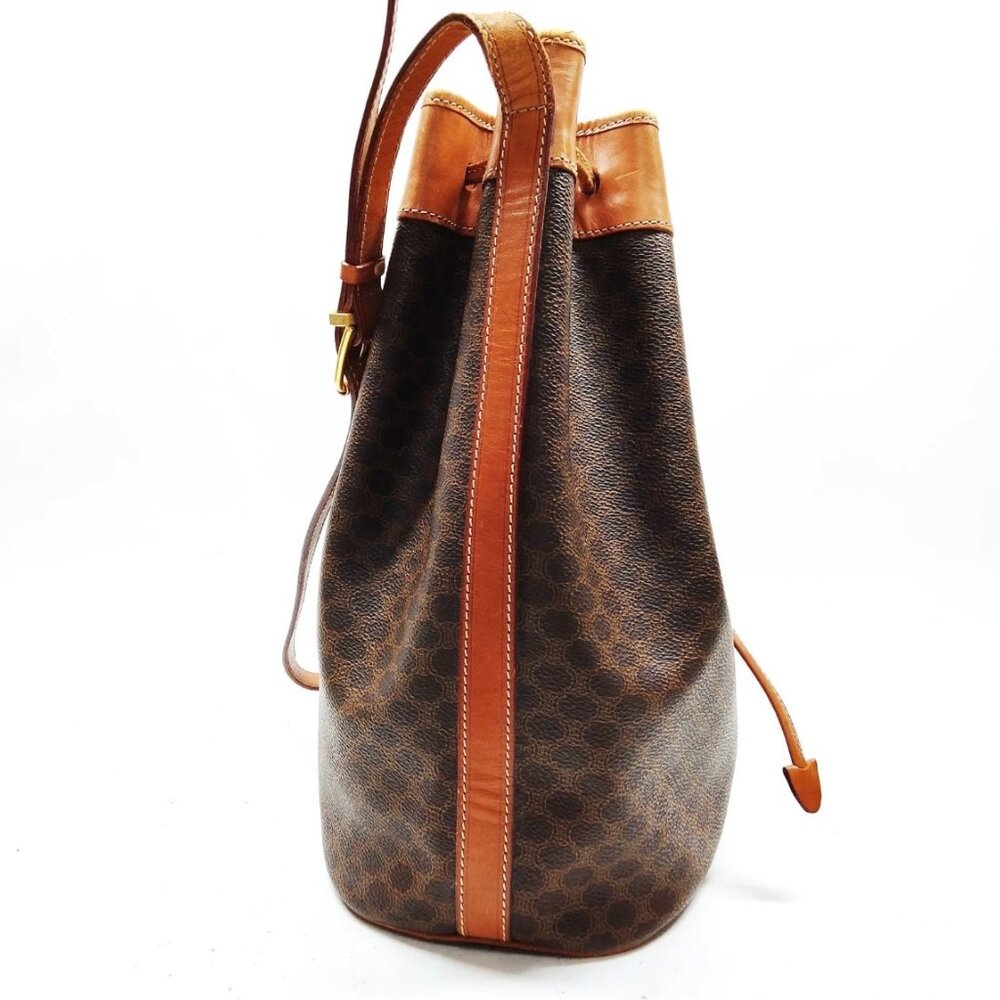Celine Monogram Macadam Drawstring Bucket Hobo Ba… - image 4